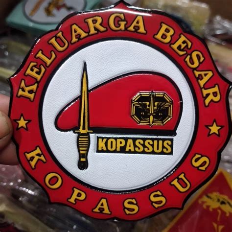 AlFatih Army-stiker bulat logo keluarga besar kopassus | Lazada Indonesia