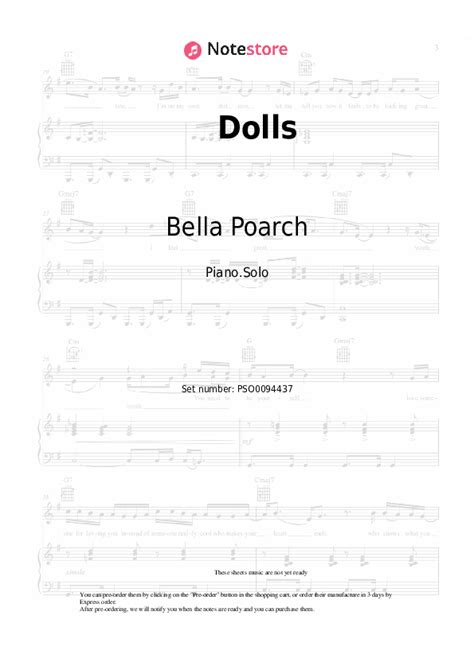 Bella Poarch Dolls Piano Sheet Music On Note Pianosolo