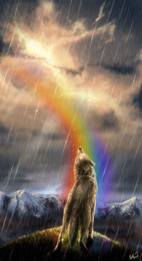 In Our Rainbow By Wolfroad On Deviantart Wolf Artwork Wolf Pictures