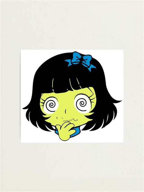 Dizzy Confused Anime Manga Girl Face Photographic Print For Sale By