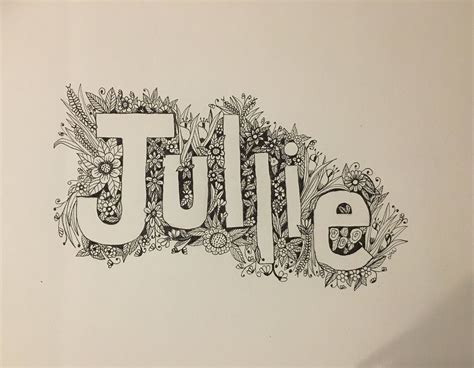 Personalised Name Drawing Wall Art Original Ink Drawing Signed