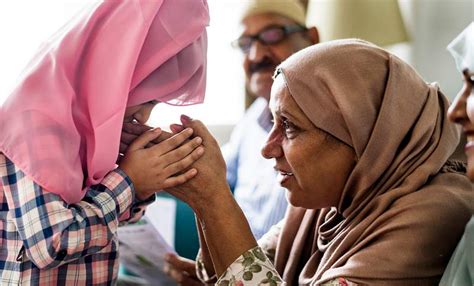 Muslim Daughter Kisses Her Mothers Premium Photo Rawpixel