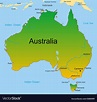 Map of australian continent Royalty Free Vector Image