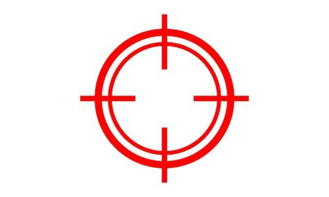 Premium Vector Red Target Icon Focus On Aim Vector Icon