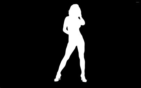 Sensual Woman In High Heels Silhouette Wallpaper Vector Wallpapers 47858