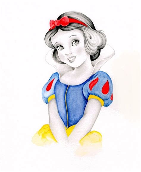 Original Snow White Art Print Snow White Illustration Painting Etsy