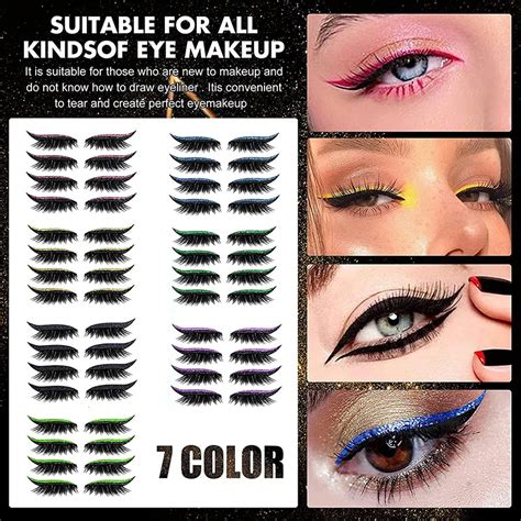 Eyelashes Eyeliners Stickers Reusable Colourful Self Adhesive Eye Line