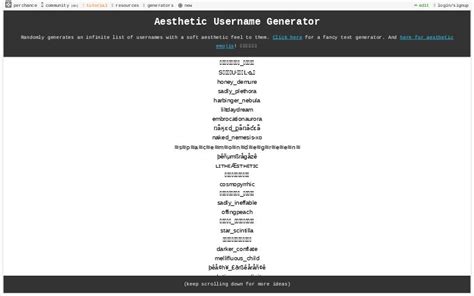 Aesthetic Username Generator