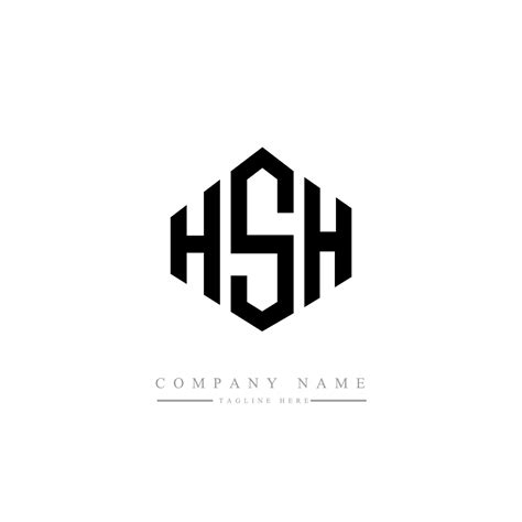 Hsh Letter Logo Design With Polygon Shape Hsh Polygon And Cube Shape