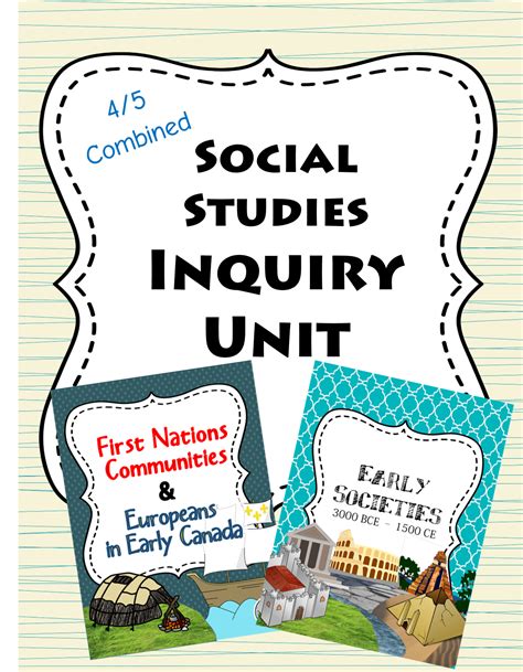 Social Studies Through Inquiry Two New Units Social Studies