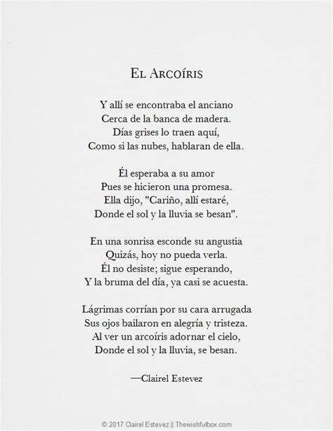 El Arcoíris Un Poema De Amor Y La Lluvia Poemas De Amor Libros