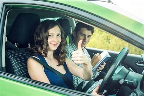 Premium Photo Woman Passed The Exam In Driving School