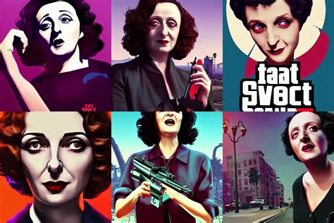 Dith Piaf In Grand Theft Auto Cover Art Epic K Stable Diffusion