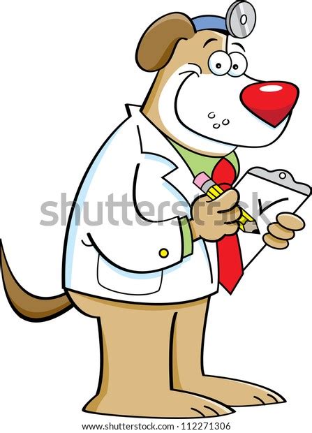 Cartoon Illustration Dog Doctor Stock Vector Royalty Free 112271306