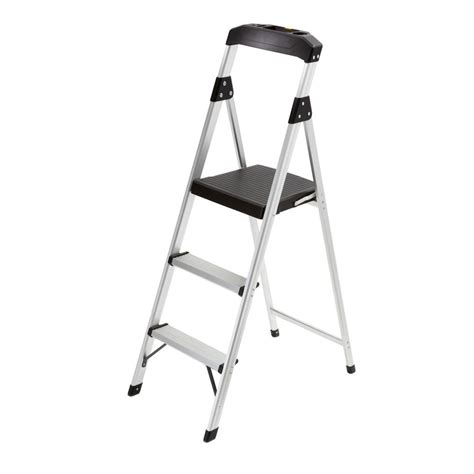 Rubbermaid 3 Step Aluminum Step Stool Ladder Rm Aul3g The Home Depot