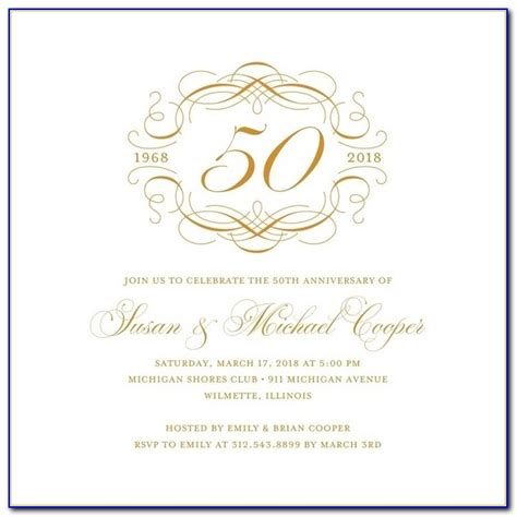 50th Wedding Anniversary Program Templates The Human Tower