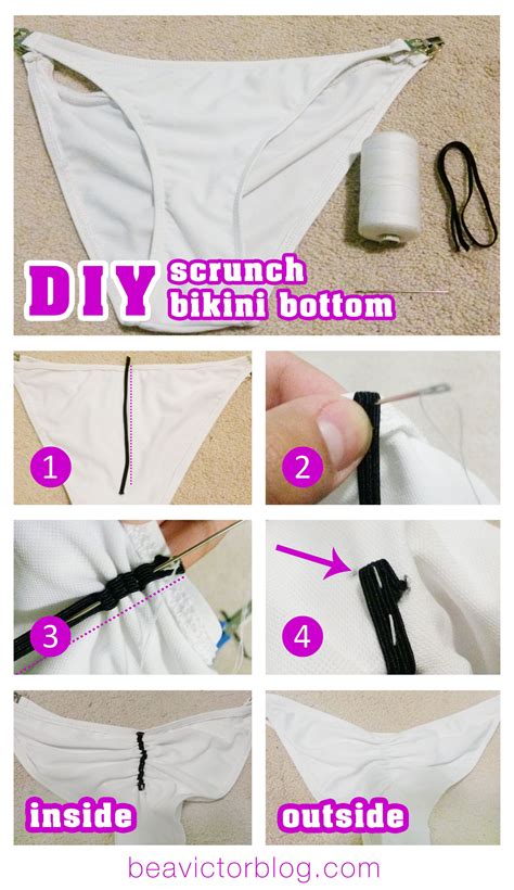 Super Easy Diy Scrunch Bikini Bottoms Bikini