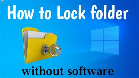 Windows 10 How To Lock A Folder Foliokse