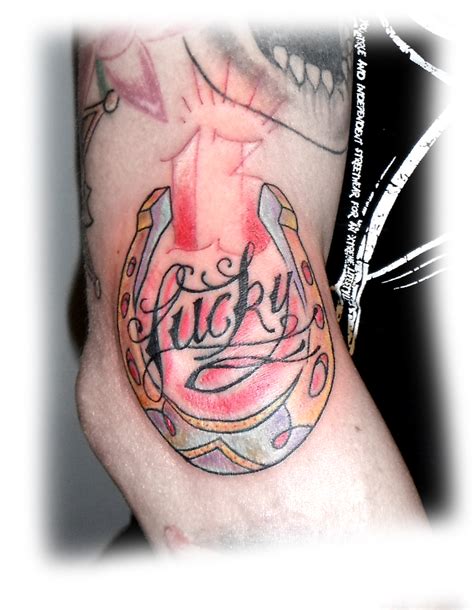 Ink Tattoo Lucky 13 Horseshoe Tattoo Lettering