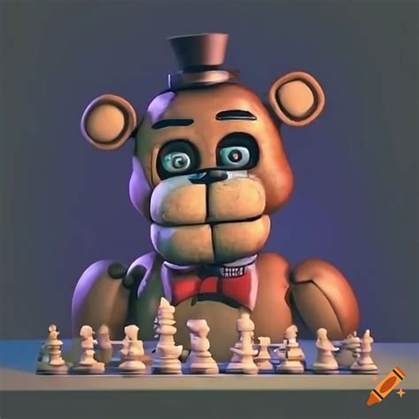 Markiplier Playing Chess Against Freddy From Five Nights At Freddy S On Craiyon