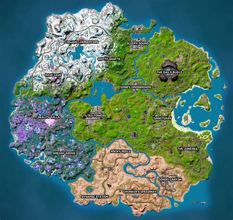 Fortnite Chapter 3 Season 3 All Map Locations And Pois Digitaltq