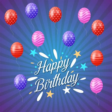 Premium Vector Happy Birthday Card