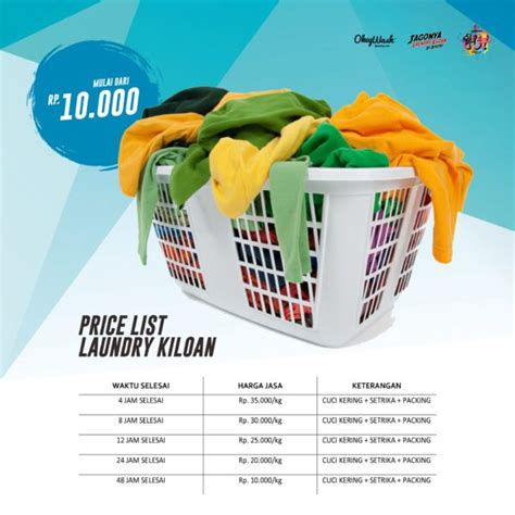 Price List Okey Wash Laundry