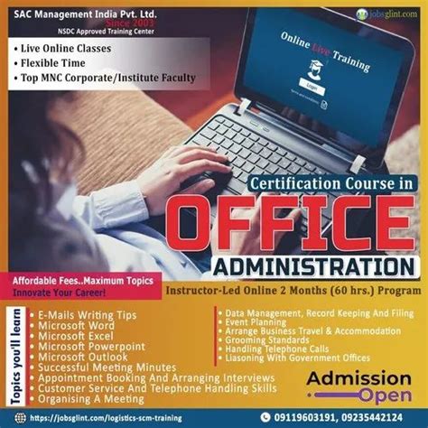 Office Administration Training Course At Rs 15000persson In Lucknow
