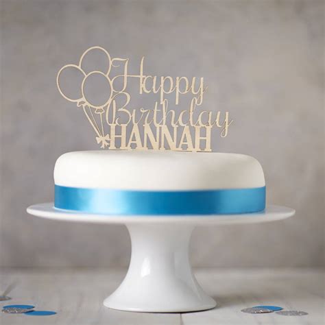 Personalised Wooden Birthday Cake Topper By Sophia