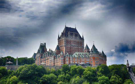 Download Wallpapers Chateau Frontenac Grand Hotel Medieval Castle