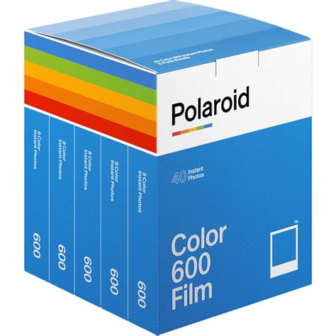 Polaroid Color 600 Instant Film 5 Pack 40 Exposures 6013 Bandh