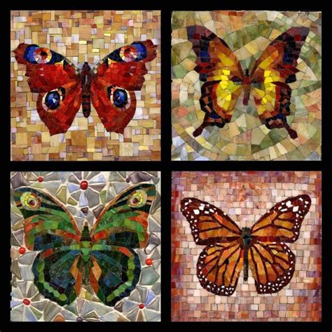 Beautiful Butterflies Mozaic Sanatı Kelebekler Sanatsal