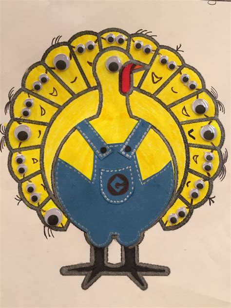Decorate an ordinary composition book with cute leftover paper scraps and ribbon. Minion-disguised turkey | Turkey disguise project, Turkey ...