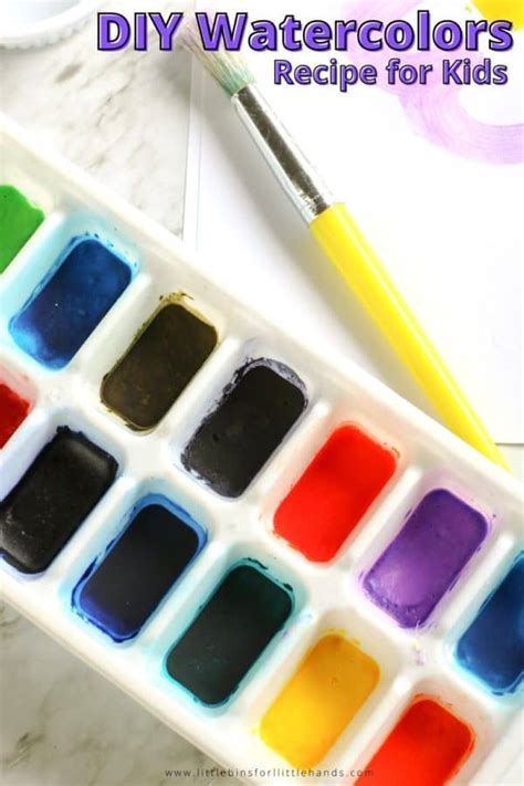How To Make Watercolor Paint Little Bins For Little Hands