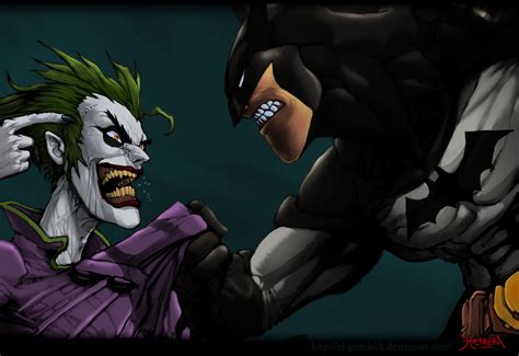 Batman Fighting Joker Cartoon