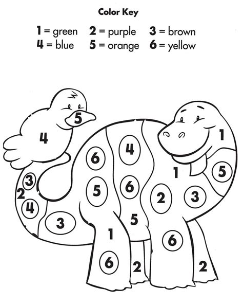 Preschool Color By Number Printables