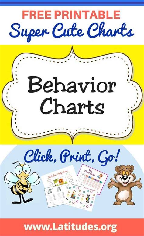 Free Printable Behavior Charts For Kids Acn Latitudes