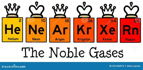 Noble Gases Stock Illustration Illustration Of Element 231346072