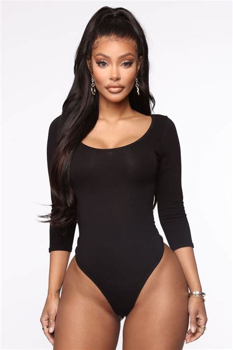 right on time scoop neck bodysuit black in 2021 bodysuit fashion black girl fashion black