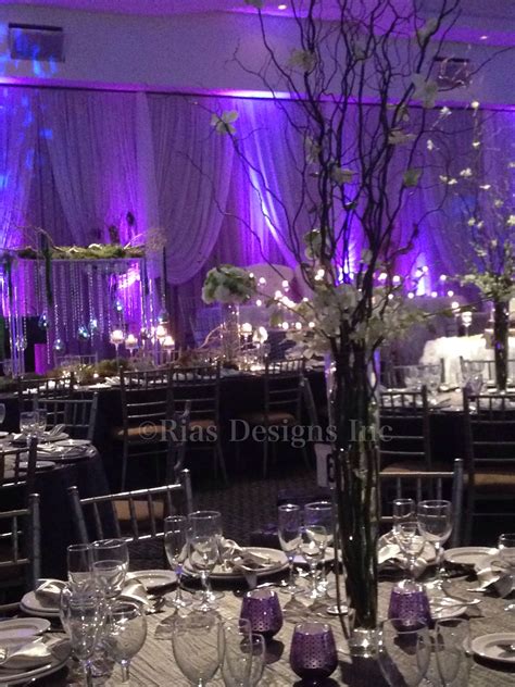 What's the best color for a deep purple wedding? Pin by Brooke H on Rias Designs | Purple black wedding, Purple and silver wedding, Purple white ...