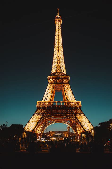 Eiffel Tower At Night Paris Eiffel Tower Paris At Night Paris France
