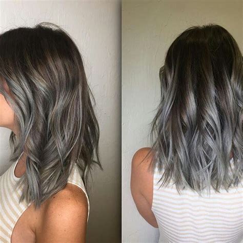 Pin By Roberta Amador On Hair Dipped Hair Dip Dye Hair Grey Hair Dye