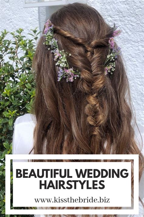 22 Half Up Wedding Hairstyles That Will Stand The Test Of Time ~ Kiss