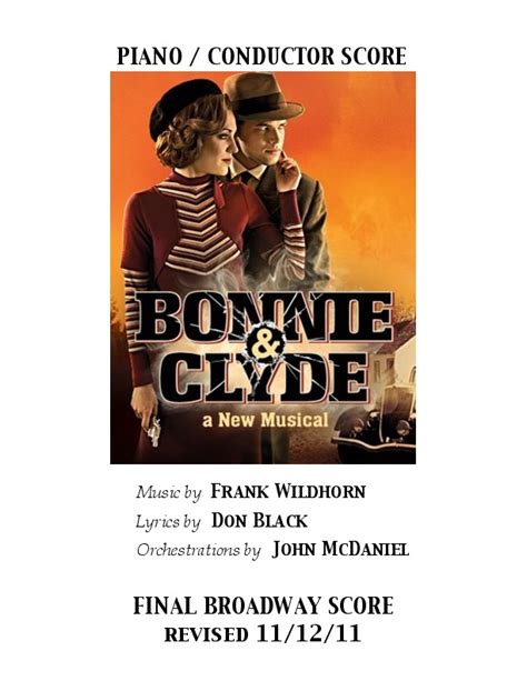 Bonnie Clyde Musical Score PDFCOFFEE COM