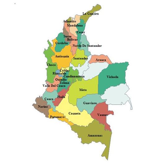 From simple political maps to detailed map of colombia. Colombia Map Provinces