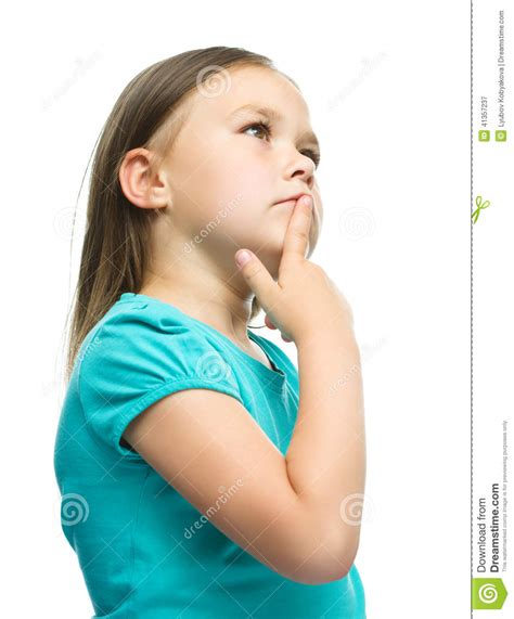 Cute Girl Is Holding Her Face In Astonishment Stock Image Image Of