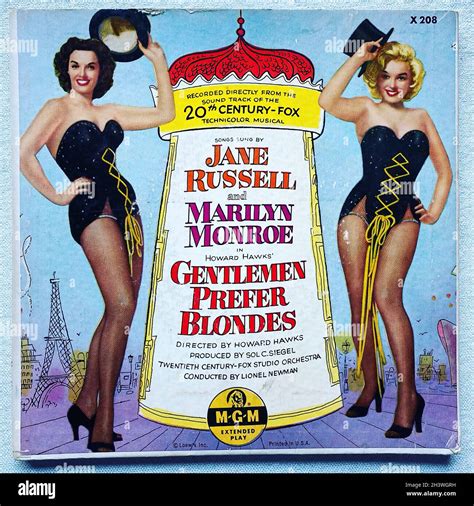 Gentlemen Prefer Blondes 1953 Double 7 Inch Single Ep Jane Russell And Marilyn Monroe