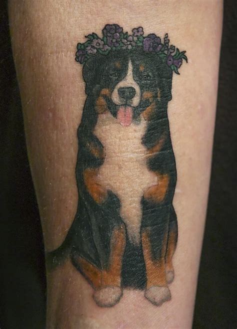 The 14 Most Gorgeous Bernese Mountain Dog Tattoo Ideas Page 3 The Paws