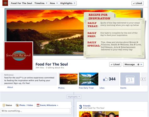 Our New Design For Food For The Souls Facebook Timeline Soul Food