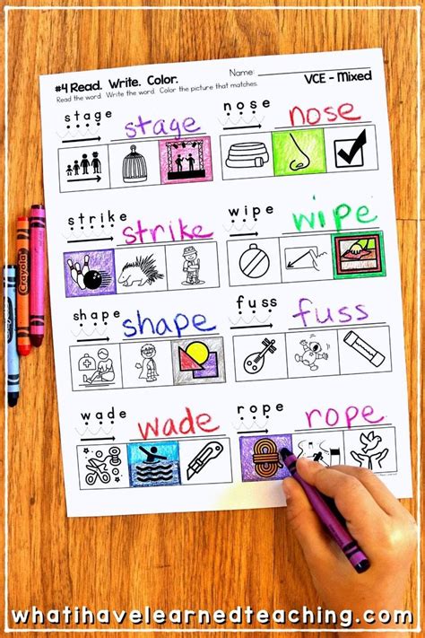 250 free phonics worksheets covering all 44 sounds, reading, spelling, sight words and sentences! VCE Phonics Worksheets - Silent E Worksheets | Phonics ...